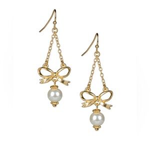 Patricia Nash Chain Bow Drop Earrings